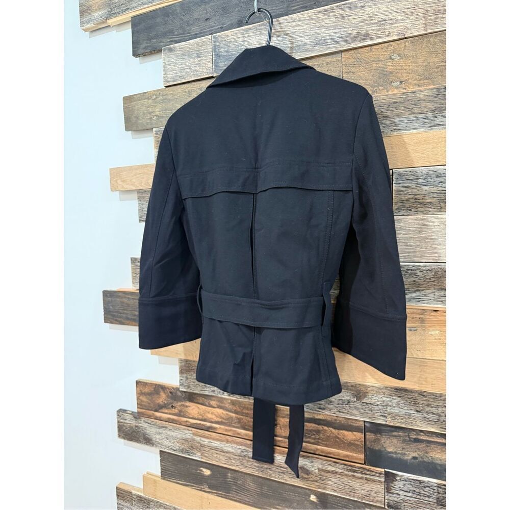 St John Soca women black jacket belted snap size S - Picture 2 of 12